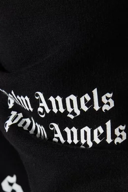 Palm angels multi logo hoodie clearance