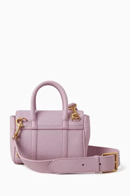 Buy Mulberry Purple Mini Bayswater Bag in Heavy Grain Leather For  