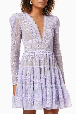 knee length dresses for ladies Megan Mini Dress - Ivory Brown Blue
