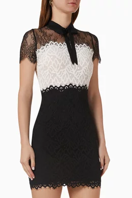 Sandro black and white lace dress outlet