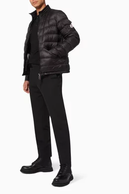 Buy Moncler Black Agay Jacket in Matte Longue Saison Nylon For Men