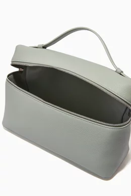Buy Loro Piana Grey L27 Pouch in Leather For Women Online