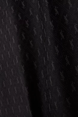 【SAINT LAURENT】YSL Monogram Jacquard Scarf/全国送料込み JACQUARD SCAR Saint Laurent(サンローラン) MONOGRAM