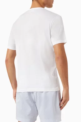 Buy Sunspel White Classic T-shirt in Supima Cotton For Men Online