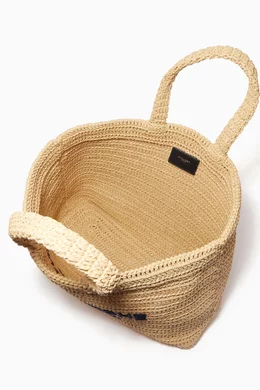 Buy SAINT LAURENT Neutral Rive Gauche Tote Bag in Raffia Crochet For Women Online Ounass Saudi