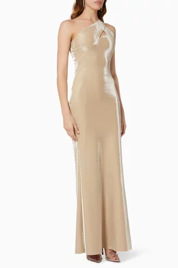 Buy Chiara Boni La Petite Robe Gold Altas Shine Gown For Women Online |  Ounass Saudi