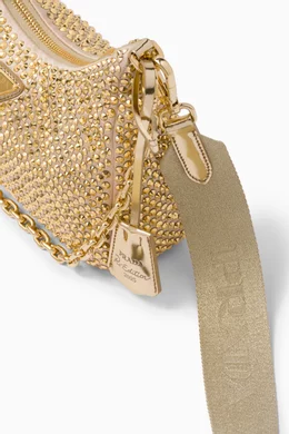 Satin Prada Gold Net Bag Prada Gold Mesh Bag Prada One Size Satin - Main Image