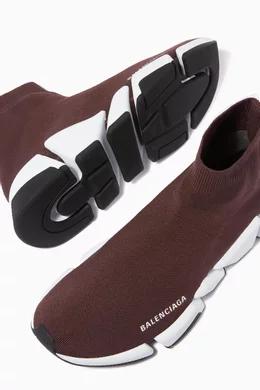 Buy Balenciaga Burgundy Speed 2.0 Sneakers in Recycled Knit For Women Online Ounass Saudi