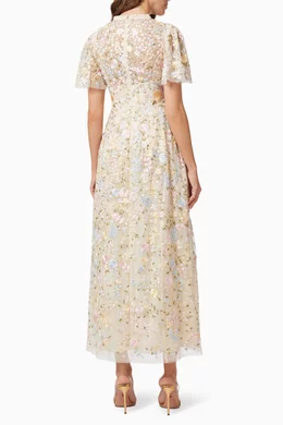 HEILIS Flower Embroidery Dress 花柄ワンピース 2022 ファッション タグ付新品HEILIS Flower Embroidery Dress