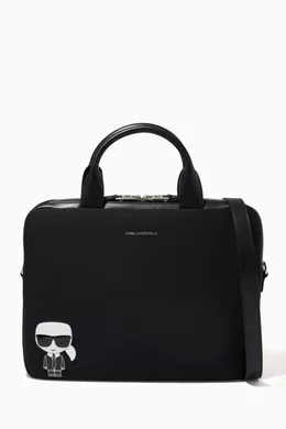 Buy KARL LAGERFELD Black K Ikonik Laptop Bag in Leather For Women Online Ounass Saudi