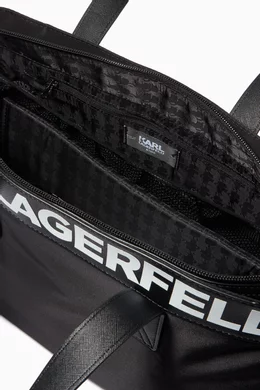 Buy Karl Lagerfeld Kids Black Logo Print Diaper Bag For UNISEX Online Ounass Saudi