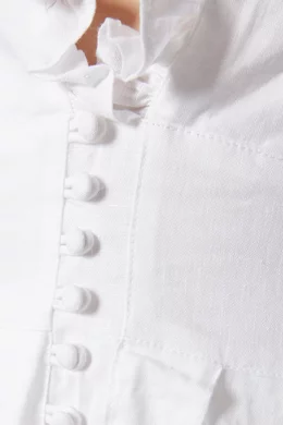 Buy Joslin White Juliet Maxi Dress in Linen Ramie For Women Online 