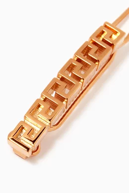 Versace Gold Greek Key Logo Hair Clip Versace Greek Key Motif Hair Clip - Gold | Editorialist main image 4