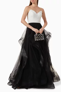 Basix strapless ball gown outlet