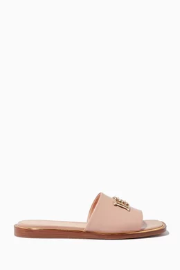Buy Bally Neutral Eloise Slides in Leather For Women Online