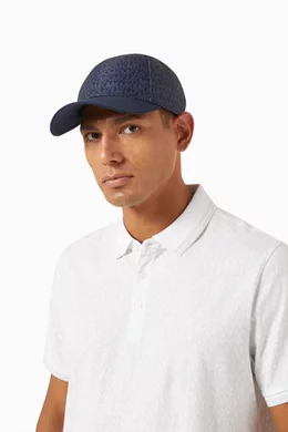 Buy Michael Kors Blue MK Signature Monogram Baseball Hat in  display picture 1