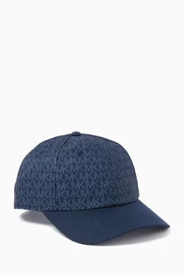 Buy Michael Kors Blue MK Signature Monogram Baseball Hat in  display picture 1