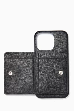 Buy Balenciaga Black iPhone 13 Case in Leather For Men
