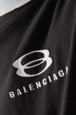 Buy Balenciaga Black Unity 3/4-sleeved T-shirt in Vintage Jersey