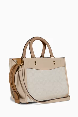 Buy Coach White Rogue 25 Bag In Signature Textile Jacquard For Women Online Ounass Saudi