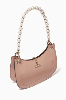 Buy Jimmy Choo Pink Varenne Hobo/S Pearl-embellished Handbag