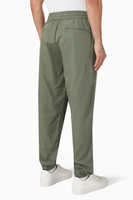 Buy Les Deux Green Otto Pants in Linen Tencel For Men Online