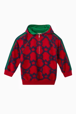 Buy Gucci Red GG Stars Hoodie in Wool Blend For Boys Online Ounass Saudi