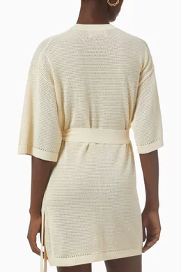 nanushka crochet dress Nanushka Elianne Long Crochet Coverup Dress