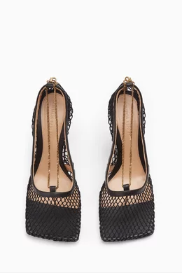 Buy Bottega Veneta Black Stretch Pumps in Mesh Leather For Women Online Ounass Saudi