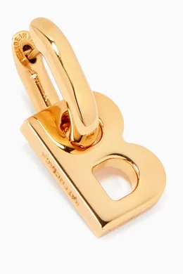 Buy Balenciaga Gold B Chain XS Earrings in Brass For Women Online