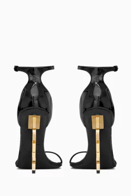 Buy SAINT LAURENT Black Opyum 110 Sandals in Patent leather For Women Online Ounass Saudi