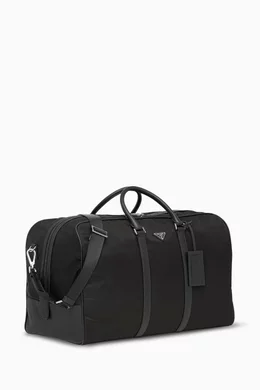 Buy Prada Black Logo Travel Bag in Re Nylon Saffiano Leather For Men Online Ounass Saudi