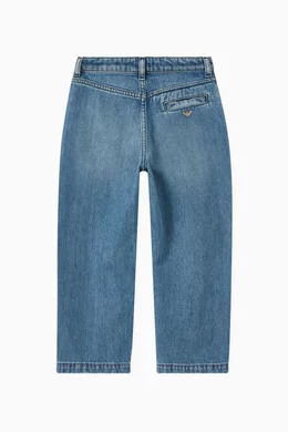 Buy Emporio Armani Blue Metal Eagle Logo Jeans in Denim For Girls