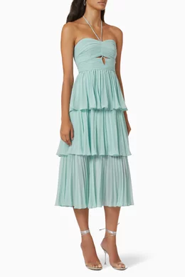 sachin and babi light blue dress Summer Bloom Floral Chiffon Midi Dress main image 1