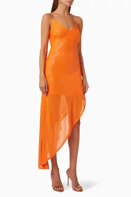 rotate orange dress Mini Dress Rotate Orange Dress US