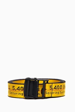 Buy Off-White Yellow Classic Industrial Belt in Technical Fabric