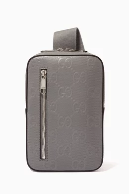 Buy Gucci Grey GG Sling Bag in Embossed Leather For Men Online Ounass Saudi