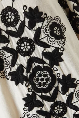 Buy Sea New York Black Manuela Midi Dress in Cotton and Linen For Women  Online | Ounass Saudi