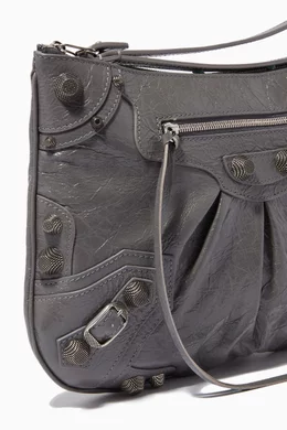 Buy Balenciaga Grey Le Cagole Large Pouch in Arena Lambskin For Women Online Ounass Saudi