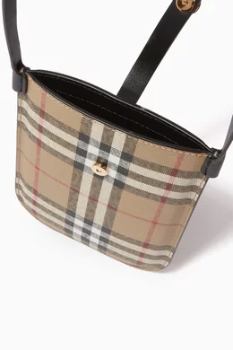 Buy Burberry Black Anne Vintage Check Phone Case with Strap