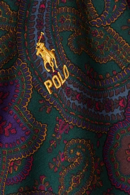 Buy Polo Ralph Lauren Blue Paisley Print Hoodie in Fleece For Men
