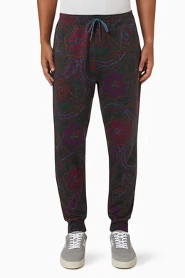 Buy Polo Ralph Lauren Blue Paisley Print Joggers in Fleece For Men Online Ounass Saudi