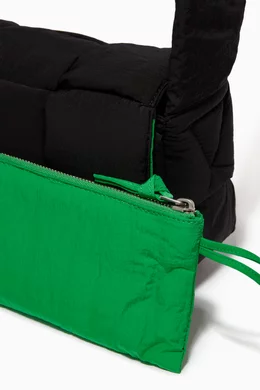 Buy Bottega Veneta Black Cassette Bag in Padded Intrecciato Nylon