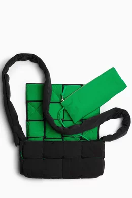 Buy Bottega Veneta Black Cassette Bag in Padded Intrecciato Nylon