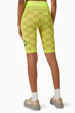 Buy Gucci Yellow GG Biker Shorts in Jersey Jacquard For Women Online Ounass Saudi