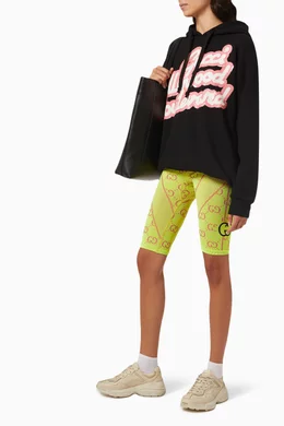 Buy Gucci Black Gucci Hollywood Boulevard Hoodie in Felted Cotton