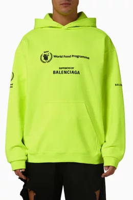 Buy Balenciaga Yellow WFP Hoodie in Fleece For Men Online Ounass Saudi