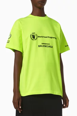 Buy Balenciaga Yellow WFP Medium Fit T-shirt in Vintage