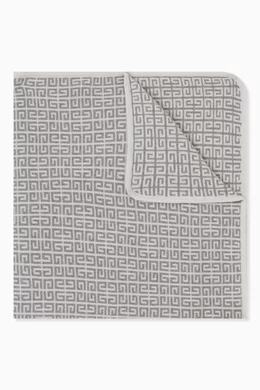 Buy Givenchy White Logo Knitted Blanket in Cotton Cashmere For UNISEX Online Ounass Saudi