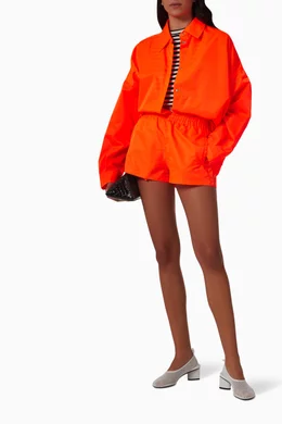 Buy The Frankie Shop Orange Perla Oversized Shirt Jacket For